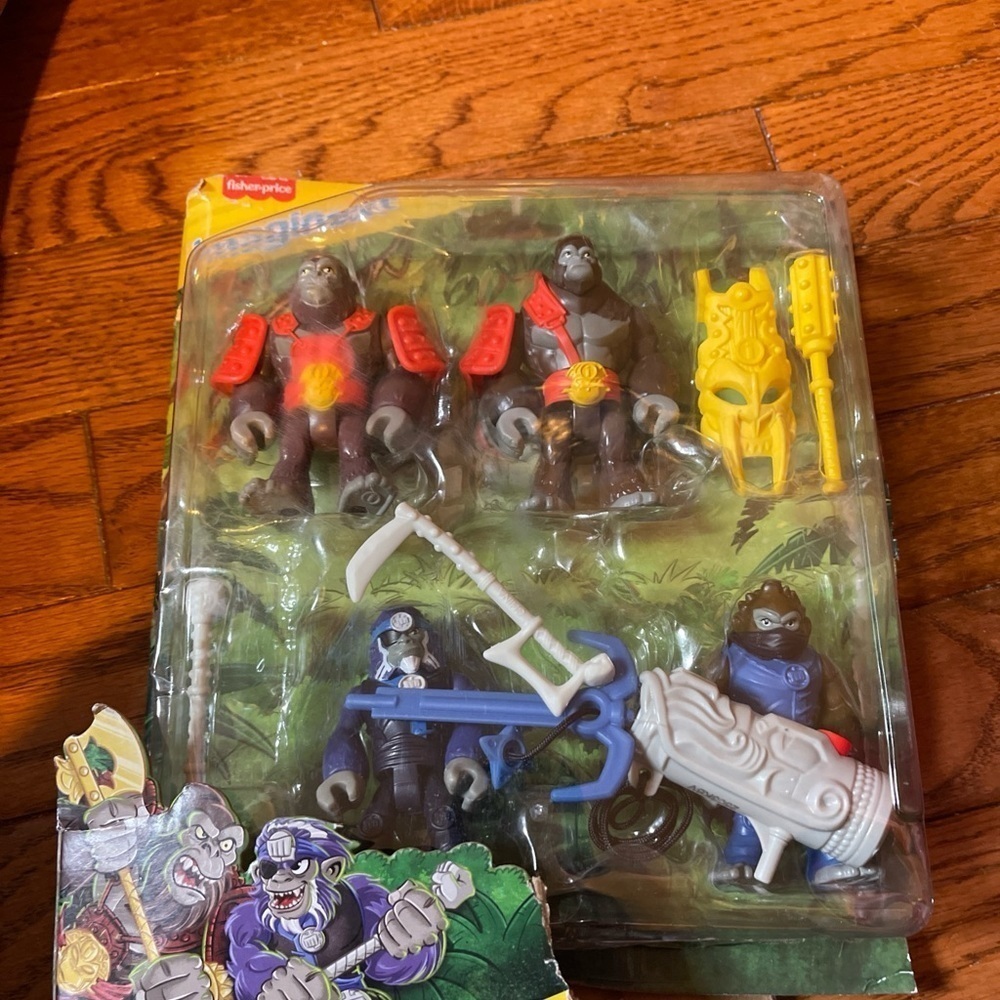 Fisher Price Imaginext Jungle boss level army pack toy Monkey Action figures